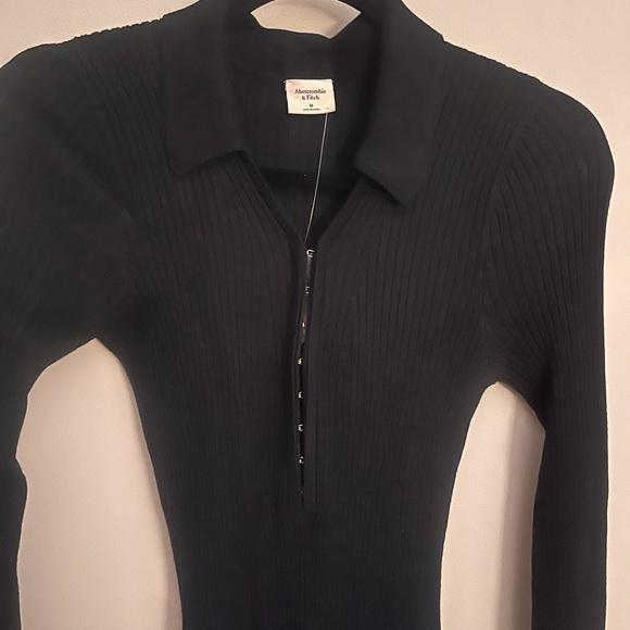 Abercrombie // Black Ribbed Sweater Dress - Picture 5 of 5